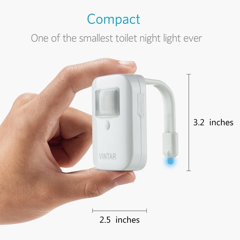 Vintar Rechargeable RainBowl Motion Sensor Toilet Night Light - Funny & Unique Birthday Gift Idea for Dad, Mom, Him, Her, Men, Women & Kids - Cool Gadget, Best Christmas Present. - Image 4